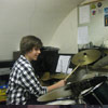 connor playing drums